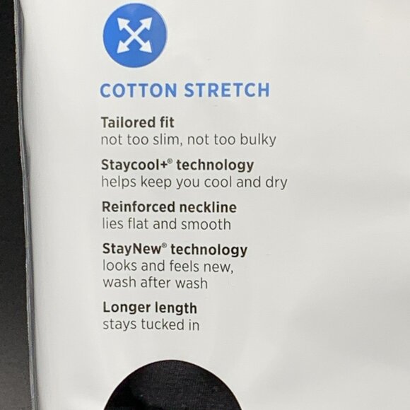 Jockey T-Shirts 3 Pack 100% Cotton Crewneck Staycool Technology. Black XL 46-48 - Picture 5 of 5